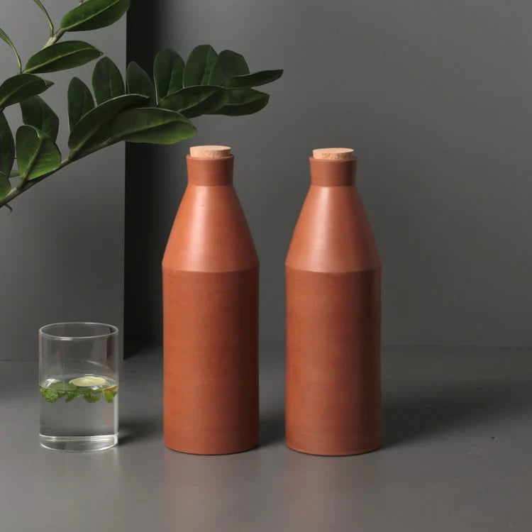 1 Liter Clay Water Bottle