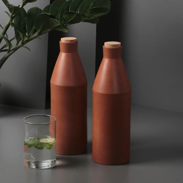 1 Liter Clay Water Bottle